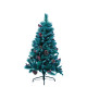 6ft 7ft 8ft 9ft Slim Pre Lit Red Berries Artificial Christmas Trees with LED Lights