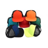 cheap fashion contrast color wholesale custom ventilate trucker hat with plain