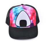 Printed Mesh Trucker Hat Custom Logo 5 Panel Short bill foam plain gorra trucker cap mesh hat