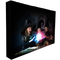 4x3 aluminum frame tension fabric backlit display pop up wall