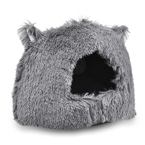 Soft Luxury Plush Donut House Pet Dog Puppy Cat Cave Bed