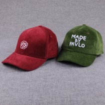 Hot sale custom-made corduroy embroidery baseball cap