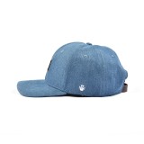 Custom denim metal logo leather belts baseball cap