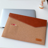 Factory Cork leather computer bags fashion handbags 13 inch Laptop bag