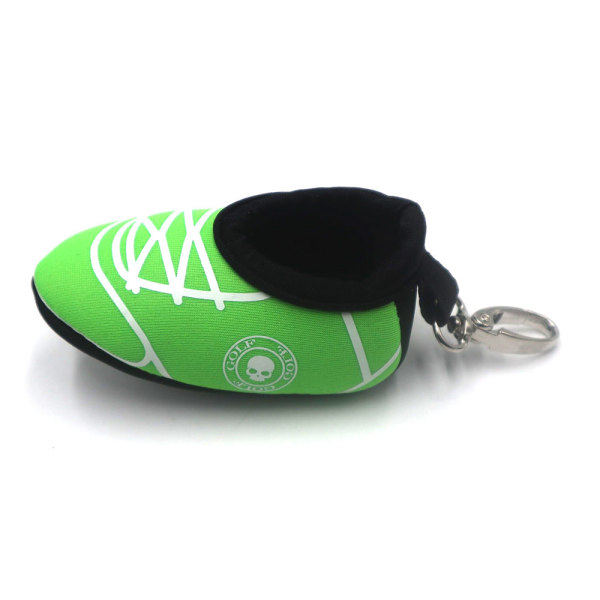 High Quality Hold 2 Golf Balls Shoe Shaped Neoprene Golf Ball Pouch Bag