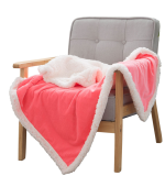 Reversible Warm Sherpa Fleece Blanket Anti-Pill Micro Mink Cozy Plush Lambswool Throw Blankets