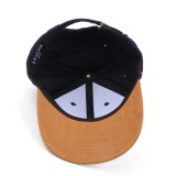 6 panels high quality two tone blank baseball cap sale with suede brim
