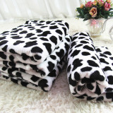 Solid color Polyester  fleece Twin Size Throw Embroidery blanket
