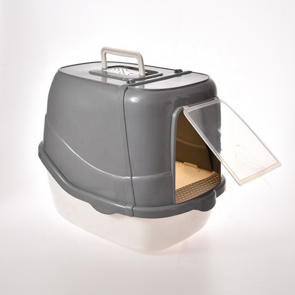 Durable MultiColor Portable Cat Litter Box, Plastic Luxury Cat Toilet With Cover