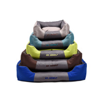 Oxford rectangular green cheap china waterproof pet dog bed