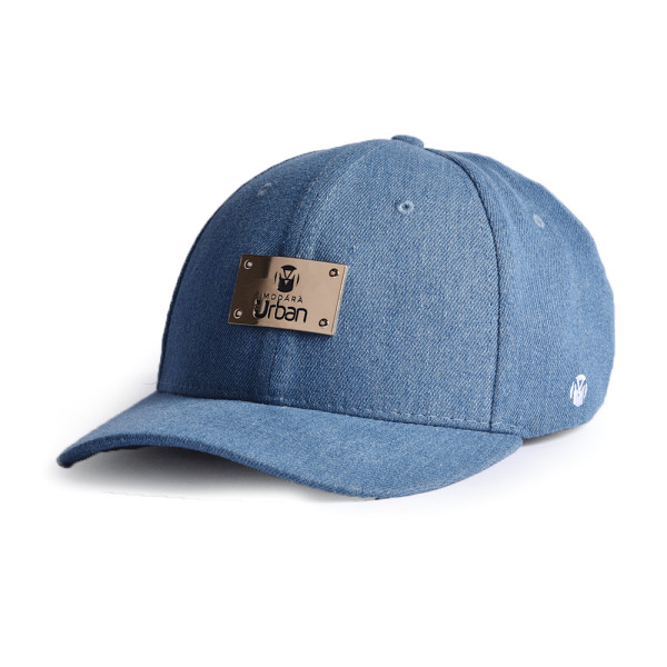 Custom denim metal logo leather belts baseball cap