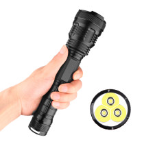 New Powerful Rechargeable Zoomable High Lumen 3000 Lumens Led 3* XHP50 Flashlight