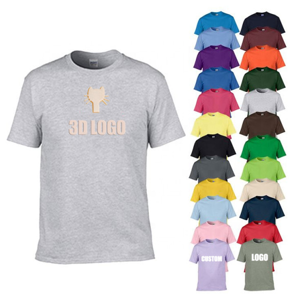 Custom Skin-Friendly Unique Design Short Sleeve Tees Men Check Shirts 3d Silicone Print Tshirt