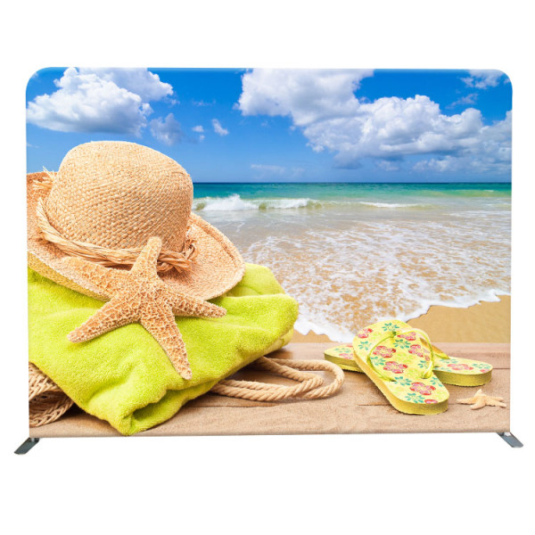 Exhibition custom size aluminum frame portable tension fabric 10ft backdrop wall display stand