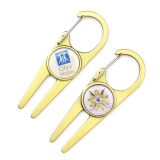 Divot Tools Golf Repairer Wholesale Magnetic Switchblade Golf Pitch Repairer With Ball Marker