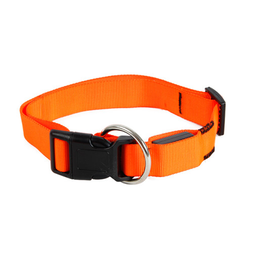 Wholesale Fashion Soft Safe Reflective Orange 45cm Nylon Pet Led Dog Collar
