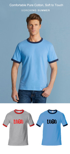 Promotional T-shirt Add Logo Text Designer T Shirts Custom Printing