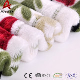 Professional christmas design rotary printing flannel fleece throw blanket
