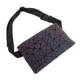 Unique luminous geometric chest bags new style fanny pack for women luminous phone pouch men chest pack