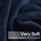 High Quality Microfiber Flannel Fleece Throw Blanket Super Soft Royal Blue, 90 x90