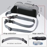Multi-pocket Double Zipper Waist Bag Clear Fanny Pack Belt Bag