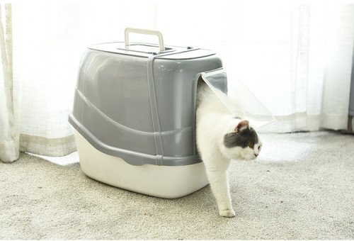 Durable MultiColor Portable Cat Litter Box, Plastic Luxury Cat Toilet With Cover