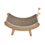 Multifunctional Pet Kitty Corrugated Paper Scratching Toy Cat Furniture With Spring Ball