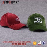 Hot sale custom-made corduroy embroidery baseball cap