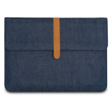 Denim Flip Laptop Sleeve  Man leather bag Notebook sleeve bag