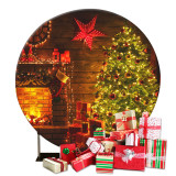 Custom Round Indoor Room Christmas Tree Backdrop Christmas Decoration Family Children photo Background
