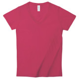 Free Design Cheap 150GSM Cotton  Company Party V Neck T Shirts Women