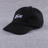 Custom black 3d embroidery unstructured soft dad hat