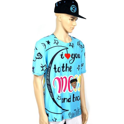 Custom Dye Print Sublimation 100% Polyester Design Your Own 2 Sided Front Back 3D Printed Shirt