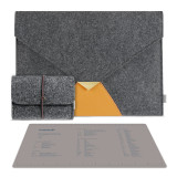 Envelope Design Slim 13.3 inch Felt Laptop Bag With Mouse Charger Pouch Bag for macbook pro Retina