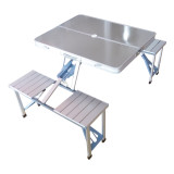 Easy Carry Adjustable Craft Aluminium Camping Utility Folding Table Picnic Table Set