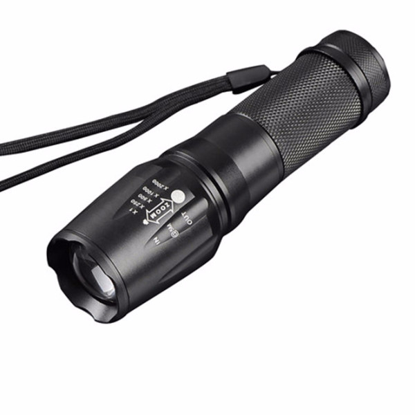 Aluminum Strong Waterproof camp led T6 strong light flashlight / rechargeable 18650 Torch