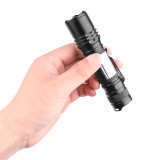 Handheld COB LED Tactical Flashlight High 1000 Lumen  Zoomable Rechargeable USB XHP50 Led COB Flashlight
