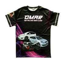 Tshirts  Custom Design 3D Quick Dry Sublimation Cotton Microfiber 2 Sided Front Back All Over Full Printing Sublimation T Shirt