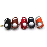 High Performance 5 Color Options Can Hold 2 Golf Balls Leather Golf Ball Pouch Bag
