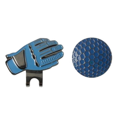 High Quality Blue/Yellow/White Glove-shaped Steel Golf Magnetic Hat Clip