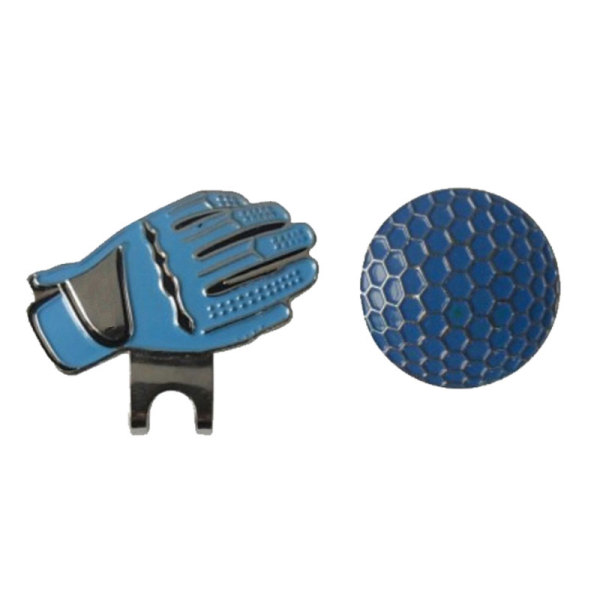 High Quality Blue/Yellow/White Glove-shaped Steel Golf Magnetic Hat Clip