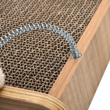Multifunctional Pet Kitty Corrugated Paper Scratching Toy Cat Furniture With Spring Ball