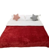 Elegant Embossed Solid Super Soft Warm Luxury Microfiber Sherpa Throw Fleece Blankets