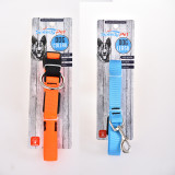 Wholesale Fashion Soft Safe Reflective Orange 45cm Nylon Pet Led Dog Collar