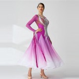 B-2026 High-end New Standard Ballroom Dance Waltz Dress Women Girls Ballroom Dance Dress Competition For Sale