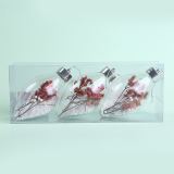 High Quality Xmas Ball Gift Glass White Christmas Baubles Set