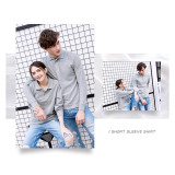Mens Performance Polo Shirts 220GSM Custom Logo Long Sleeve Polo Shirt With Your Design Mens Cotton Polo Shirts