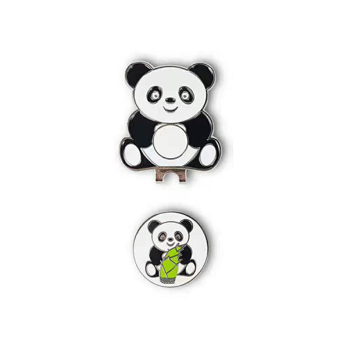 New Design Golf Ball Marker with Hat Clip Panda/ Bamboo Golf Ball Marker