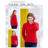 Mens Performance Polo Shirts 220GSM Custom Logo Long Sleeve Polo Shirt With Your Design Mens Cotton Polo Shirts