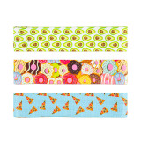 Fabric Food Printed booti Exercise resistance Band workout Donuts Stretch Heavy Custom resistant Booty bands